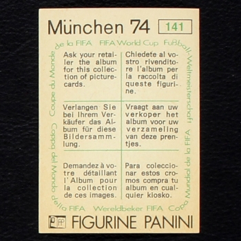 Preview: Nelson Vasquez Sticker No. 141 Panini - München 74