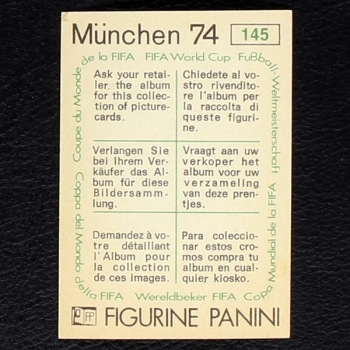 Preview: Leonardo Veliz Sticker No. 145 Panini - München 74