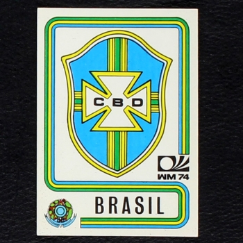 Brasil Wappen Sticker No. 147 Panini - München 74