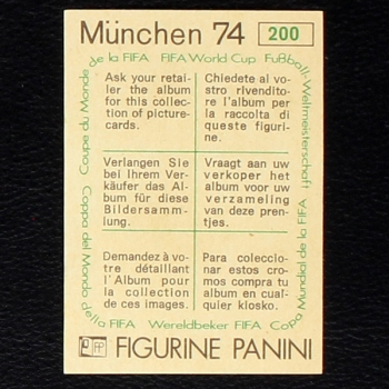 Preview: Scotland Karikatur Sticker No. 200 Panini - München 74