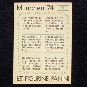 Preview: Willie Morgan Sticker No. 211 Panini - München 74