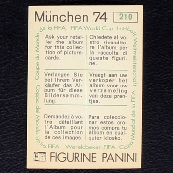 Preview: Denis Law Sticker No. 210 Panini - München 74