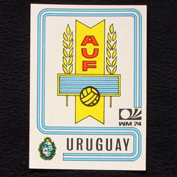 Uruguay Wappen Sticker No. 215 Panini - München 74