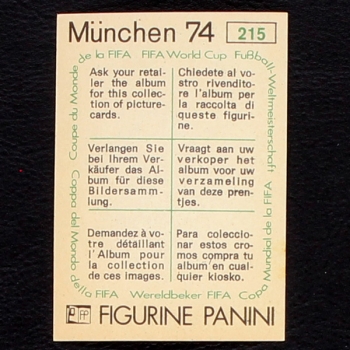 Preview: Uruguay Wappen Sticker No. 215 Panini - München 74