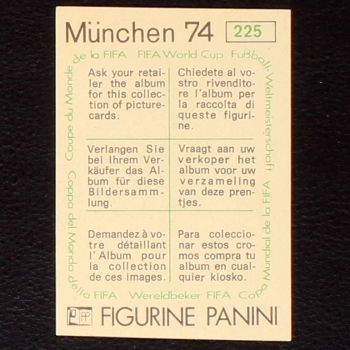 Preview: Mario Gonzalez Sticker No. 225 Panini - München 74