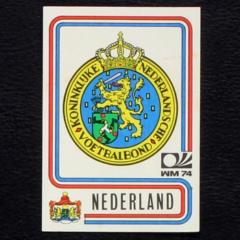 Nederland Wappen Sticker No. 232 Panini - München 74