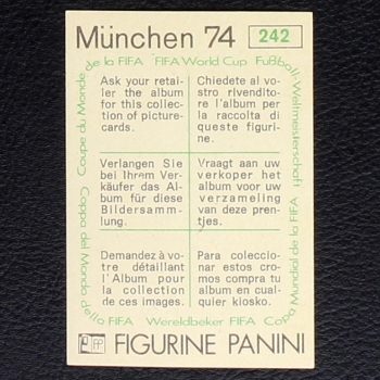 Preview: Arie Haan Sticker No. 242 Panini - München 74