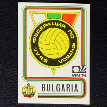 Bulgaria Wappen Sticker No. 249 Panini - München 74