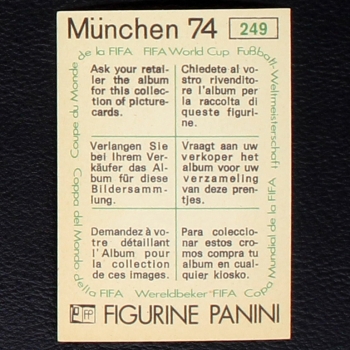 Preview: Bulgaria Wappen Sticker No. 249 Panini - München 74