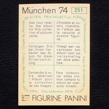 Bulgaria Karikatur Sticker No. 251 Panini - München 74