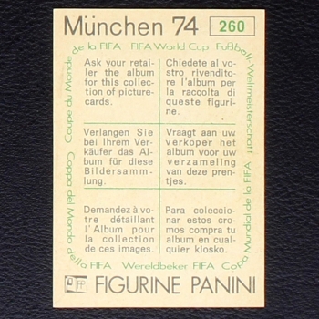 Preview: Hristo Bonev Sticker No. 260 Panini - München 74