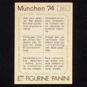 Preview: Pavel Panov Sticker No. 261 Panini - München 74