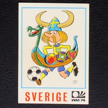 Sverige cartoon Sticker No. 268 Panini - München 74