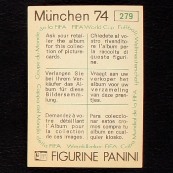 Preview: Harry Svensson Sticker No. 279 Panini - München 74