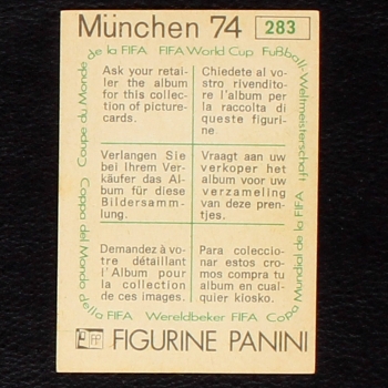 Preview: Italia Wappen Sticker No. 283 Panini - München 74