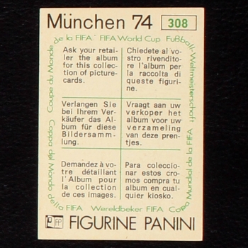Preview: Haiti Wappen Sticker No. 308 Panini - München 74
