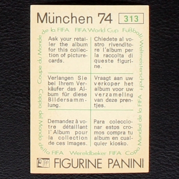 Preview: Arsene Auguste Sticker No. 313 Panini - München 74