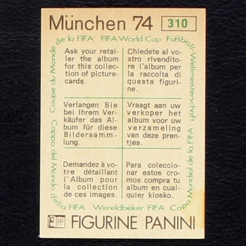 Preview: Haiti Karikatur Sticker No. 310 Panini - München 74