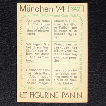 Preview: Zbigniew Gut Sticker No. 342 Panini - München 74