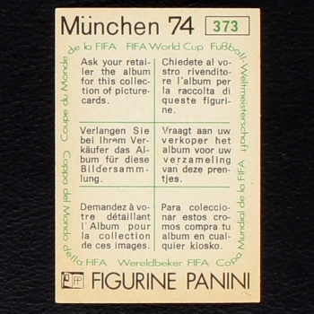 Preview: Espana Wappen Sticker No. 373 Panini - München 74
