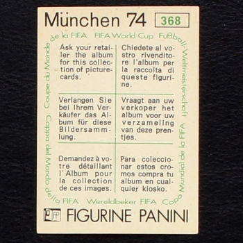 Preview: England Wappen Sticker No. 368 Panini - München 74