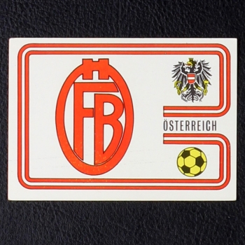 Österreich Wappen Sticker No. 393 Panini - München 74