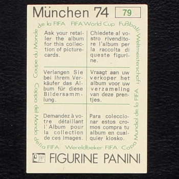 Preview: Deutschland Wappen Sticker No. 79 Panini - München 74