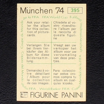 Preview: Franz Hasil Sticker No. 395 Panini - München 74