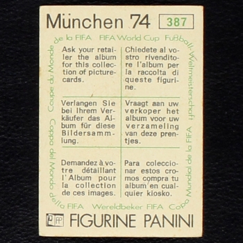 Preview: Istvan Juhasz Sticker No. 387 Panini - München 74