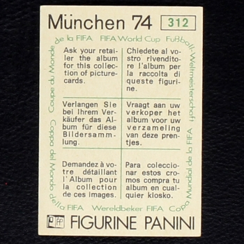 Preview: Wilmer Nazaire Sticker No. 312 Panini - München 74