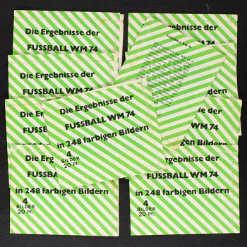 Fußball WM 74 Stockhaus Sticker Tüte 10x