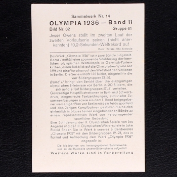 Preview: Jesse Owens Reemtsma Bild No. 32 - Olympia 1936