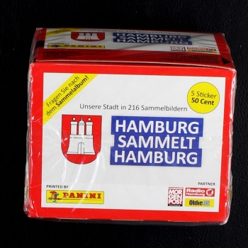 Hamburg sammelt Panini Box mit 50 Sticker Tüten