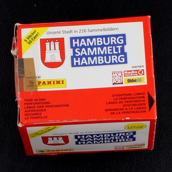 Hamburg sammelt Panini Box mit 50 Sticker Tüten
