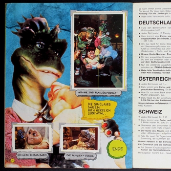 Dinosaurs Panini Sticker Album komplett