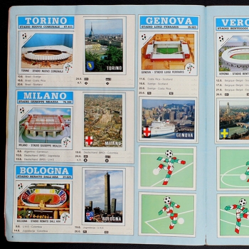 Preview: Italia 90 Panini Sticker Album teilgefüllt - schlecht