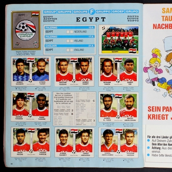 Italia 90 Panini Sticker Album teilgefüllt - schlecht