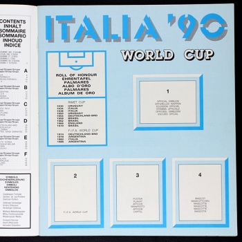 Preview: Italia 90 Panini Sticker Album teilgefüllt