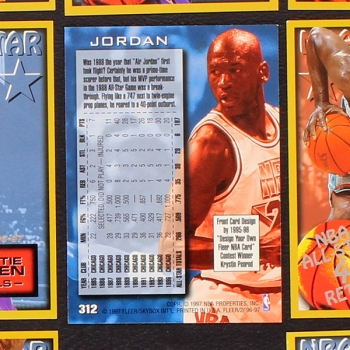 Preview: NBA Basketball 96-97 All Star Fleer Trading Cards