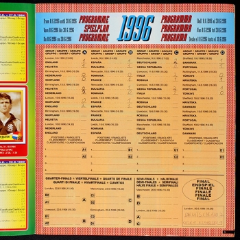 Preview: Euro 96 Panini Sticker Album teilgefüllt -60