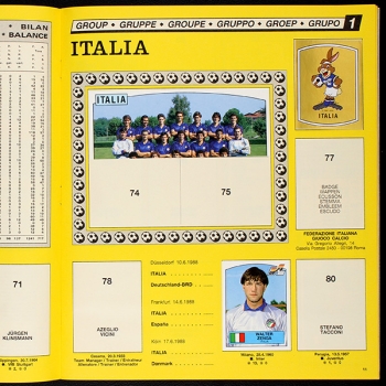 Euro 88 Panini Sticker Album teilgefüllt