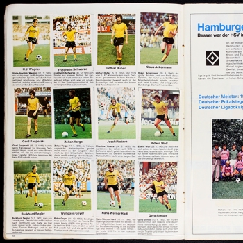 Fußball 1976 Bergmann album with stickers