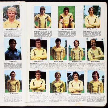 Fußball 1976 Bergmann album with stickers