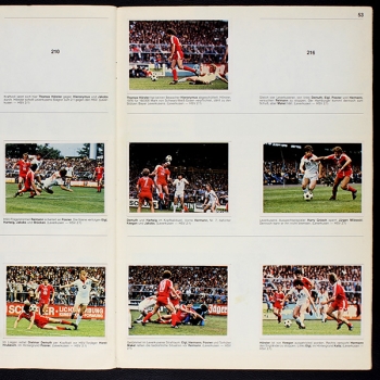 Fußball 80 Bergmann Sticker Album teilgefüllt -32