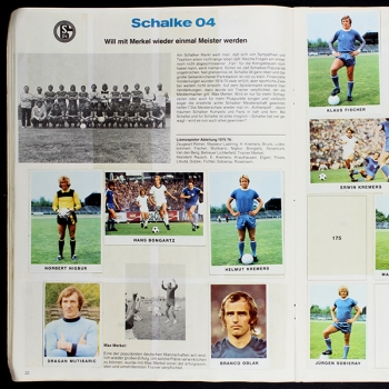 Fußball 75 Bergmann Sticker Album teilgefüllt