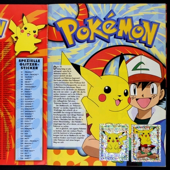 Preview: Pokemon Merlin Sticker Album komplett - rot