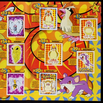 Preview: Pokemon Merlin Sticker Album komplett - rot