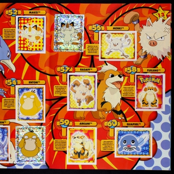 Preview: Pokemon Merlin Sticker Album komplett - rot