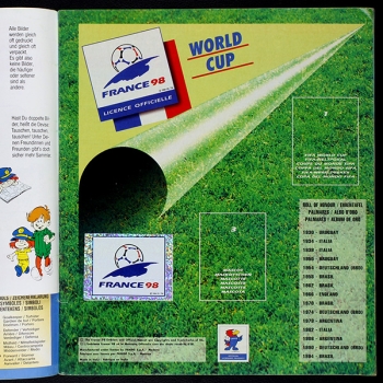Preview: France 98 Panini Sticker Album teilgefüllt