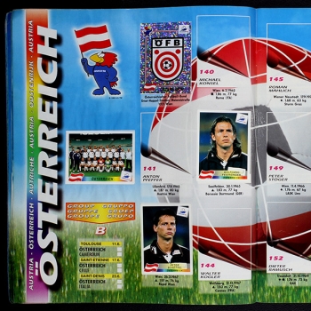 France 98 Panini Sticker Album teilgefüllt